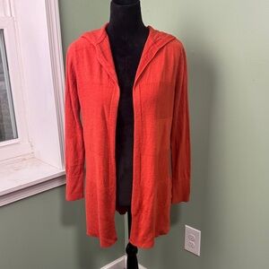 Carol Rose rust cardigan sweater, large